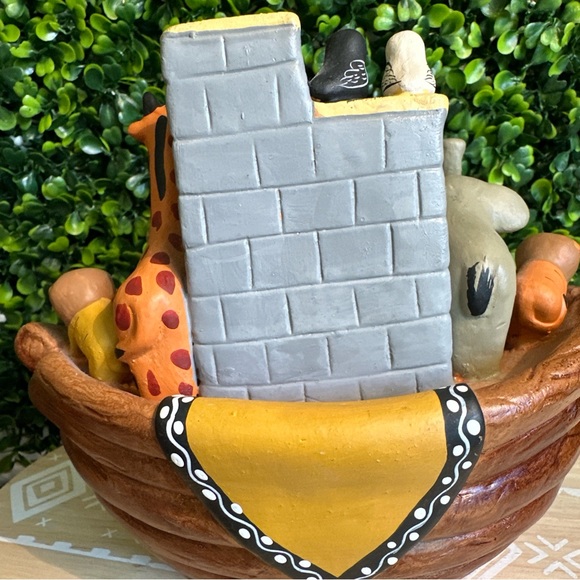 Folk art Clay Pottery NOAH'S ARK Hand-made in Peru childs playroom wild animals - Picture 7 of 10